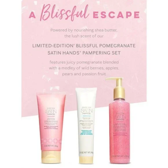 Blissful Pomegranate Satin Hands Pampering Set - Picture 3 of 7
